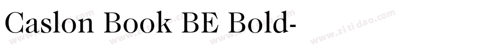 Caslon Book BE Bold字体转换